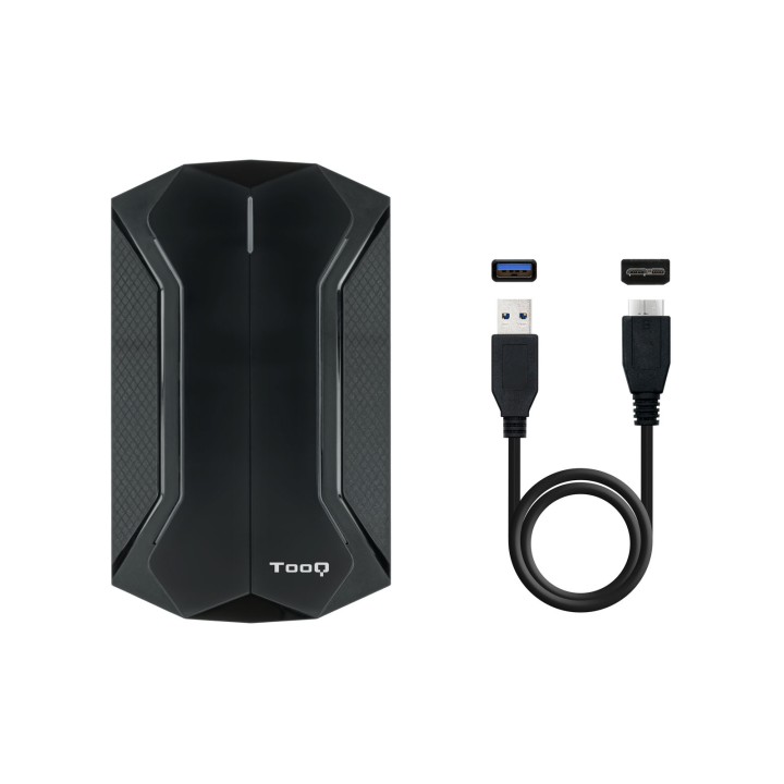 Caja TooQ SSD/HDD 2.5" SATA USB 3.0 Negra (TQE-2599RGB)
