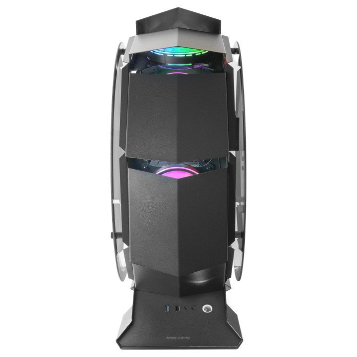 Caja Circular Mars Gaming mATX Mini-ITX Negra (MCORB)