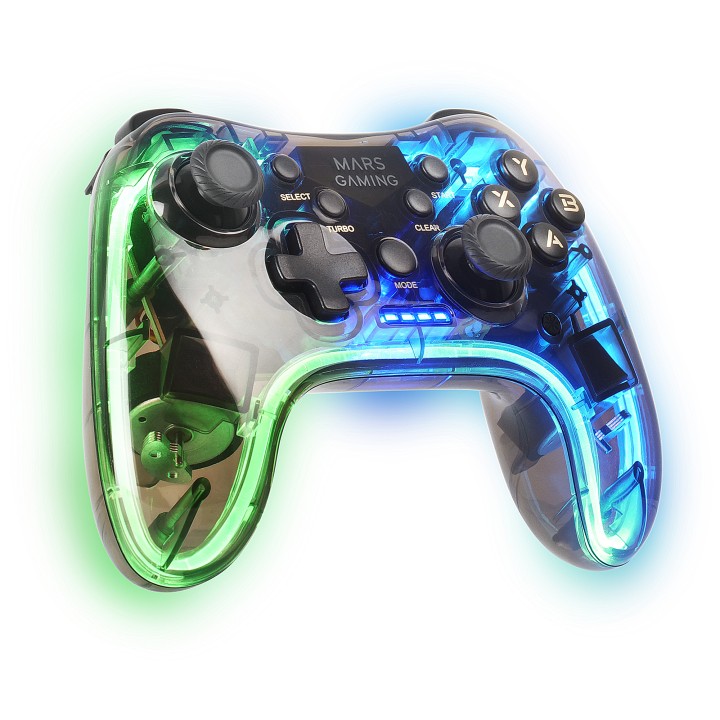 GamePad Mars Gaming RGB Inalámbrico RF Negro (MGP24)