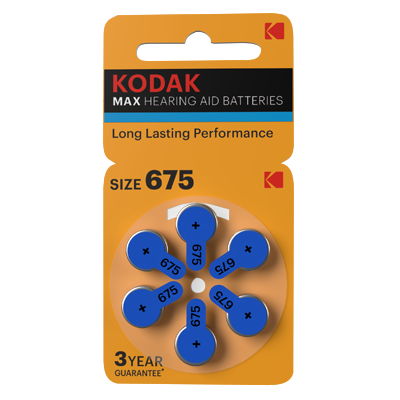 Kodak Pila Audífono 675 Pack 6 uds Alcalina