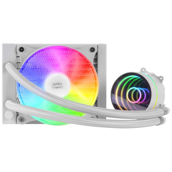 Ref. Líq. CPU Mars Gaming 200W FRGB Blanca (MLONE120W)