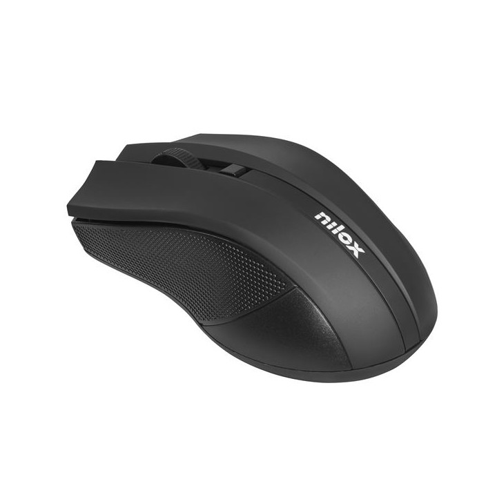 Ratón NILOX Óptico Wireless RF 1600dpi Negro (MOWI1001)