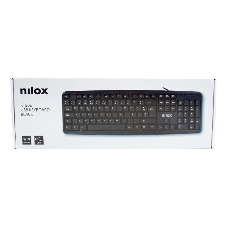 Teclado NILOX Compacto USB Negro (NXKBE000002)