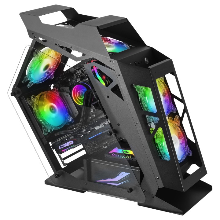Caja Compacta Mars Gaming mATX Mini-ITX Negra (MC61)
