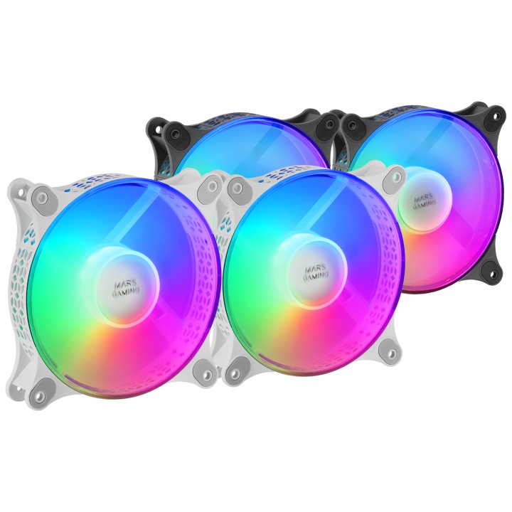 Ventilador Mars Gaming 120mm FRGB Kit 2 Blanco (MFDUOW)