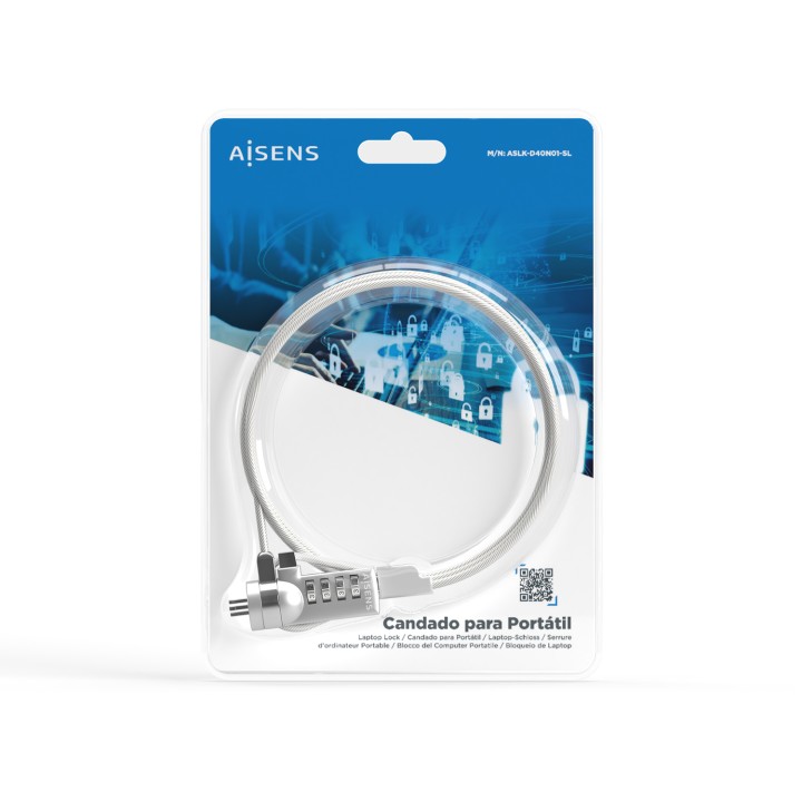 Cable Seguridad AISENS Combinacion 1.5m(ASLK-D40N01-SL)