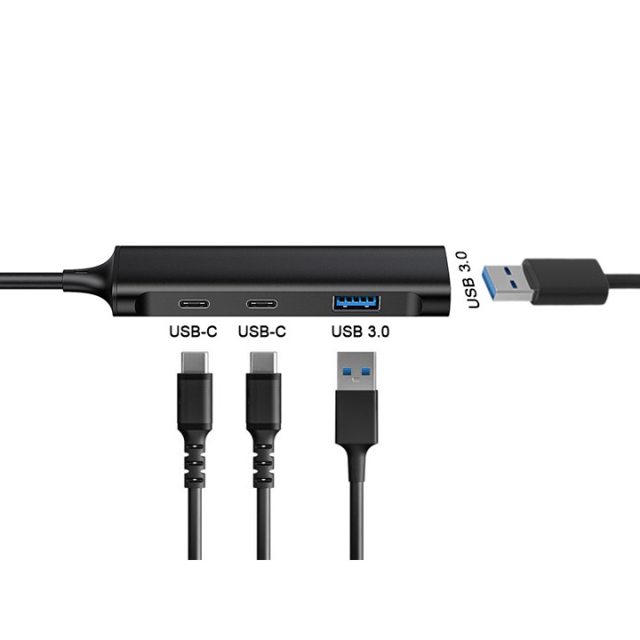 Hub CONCEPTRONIC USB-C a 4xUSB-A/C Negro (HUBBIES12B)