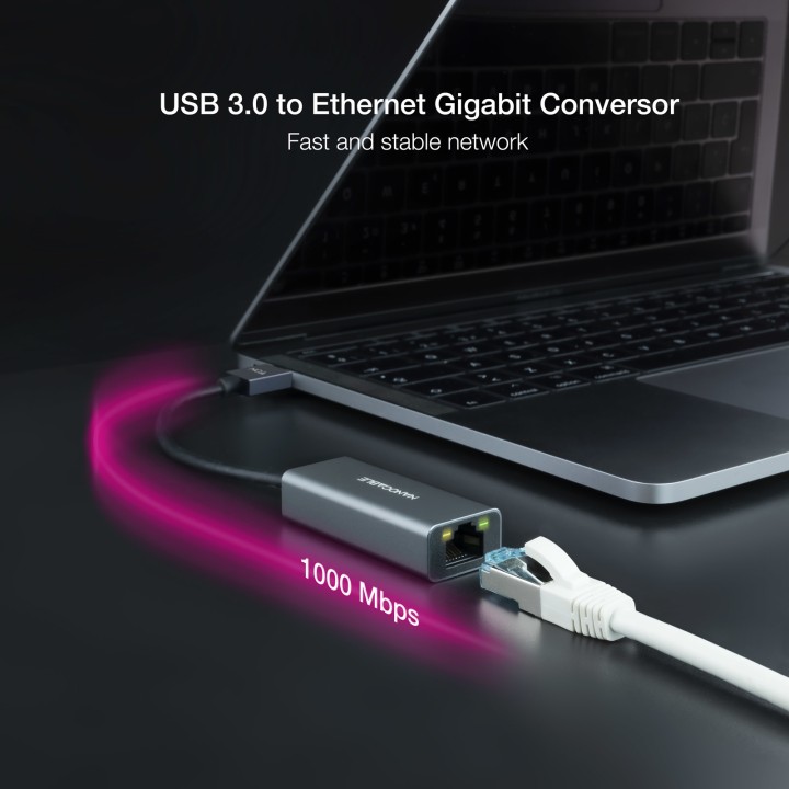 Adaptador Nanocable USB 3.0 a RJ45 Gris (10.03.0405)