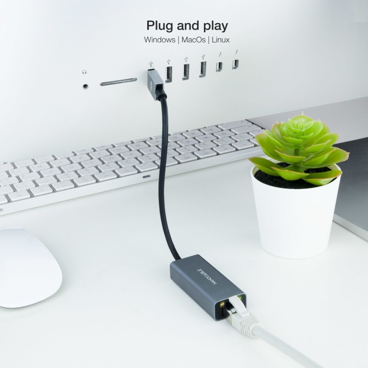 Adaptador Nanocable USB 3.0 a RJ45 Gris (10.03.0405)