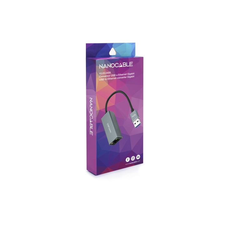 Adaptador Nanocable USB 3.0 a RJ45 Gris (10.03.0405)