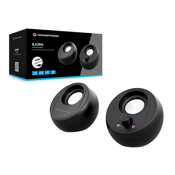 Altavoces CONCEPTRONIC 2.0 10W BT USB 3.5mm (BJORN01B)