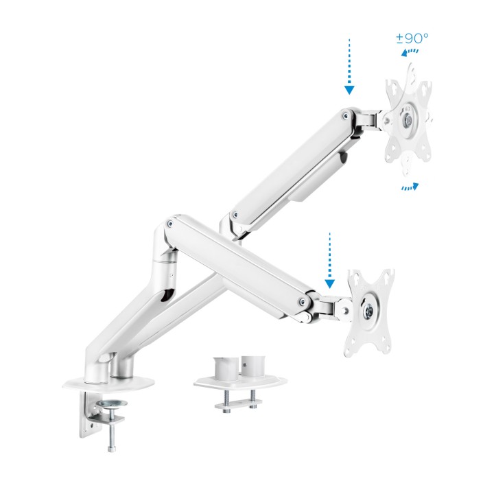 Soporte de Mesa TooQ 17"-32" Gira/Inclina (DB4132TNR-W)