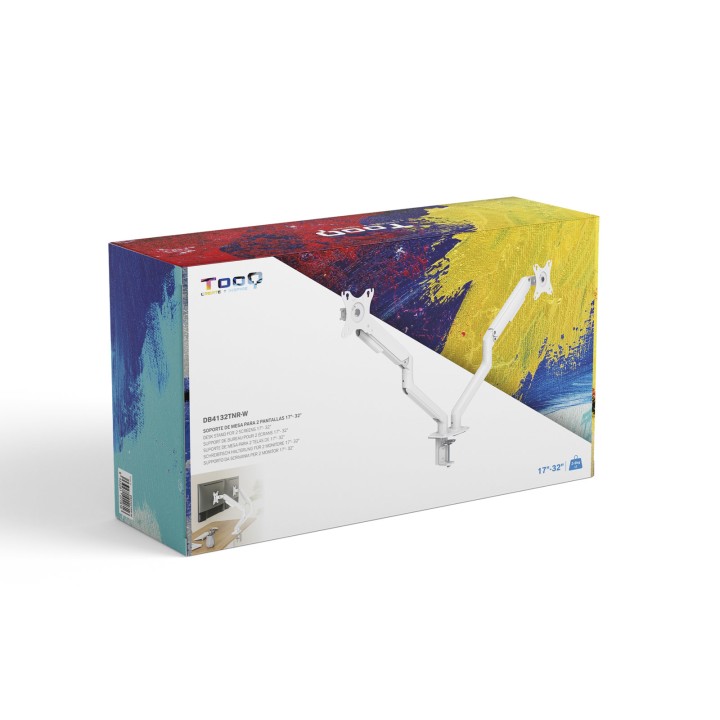 Soporte de Mesa TooQ 17"-32" Gira/Inclina (DB4132TNR-W)
