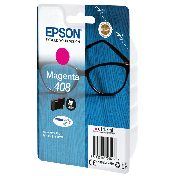 Tinta Epson 408 Magenta 14.7ml 1100 pág (C13T09J34010)