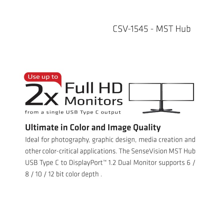 Adaptador Club 3D USB-C a 2xDP FHD Negro (CSV-1545)