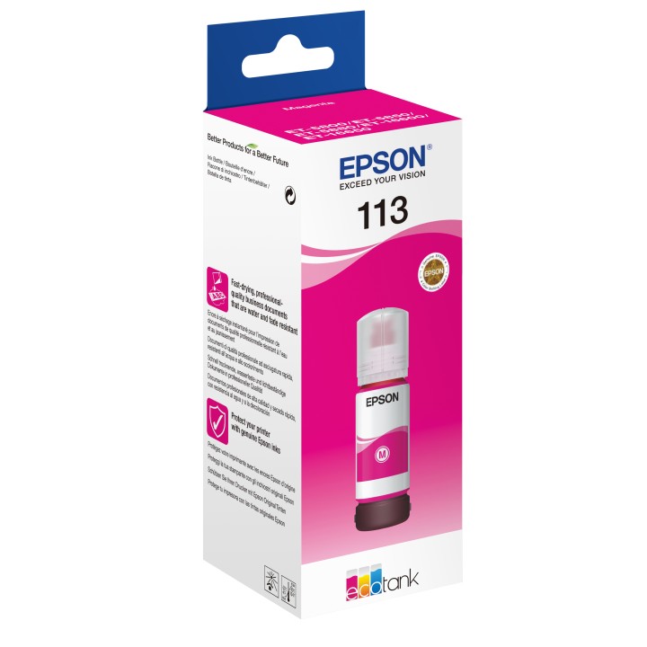 Tinta Epson EcoTank 113 Magenta 70ml (C13T06B340)