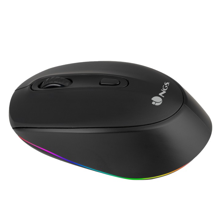 Ratón Gaming NGS Óptico RF BT 2400dpi Negro (SMOG-RB)