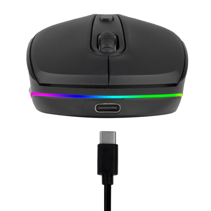 Ratón Gaming NGS Óptico RF BT 2400dpi Negro (SMOG-RB)