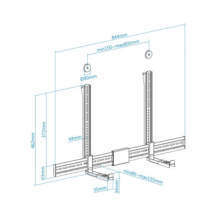 Soporte TOOQ para barra de sonido Universal (TQSBM-01)