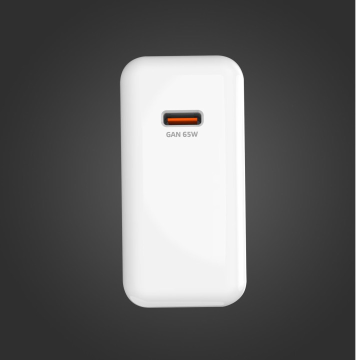Cargador de Pared CELLY 65W 1xUSB Blanco (TC1C65WGANWH)