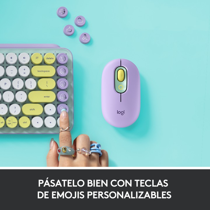 Teclado LOGITECH POP Keys RF BT 5.1 Emojis (920-010729)