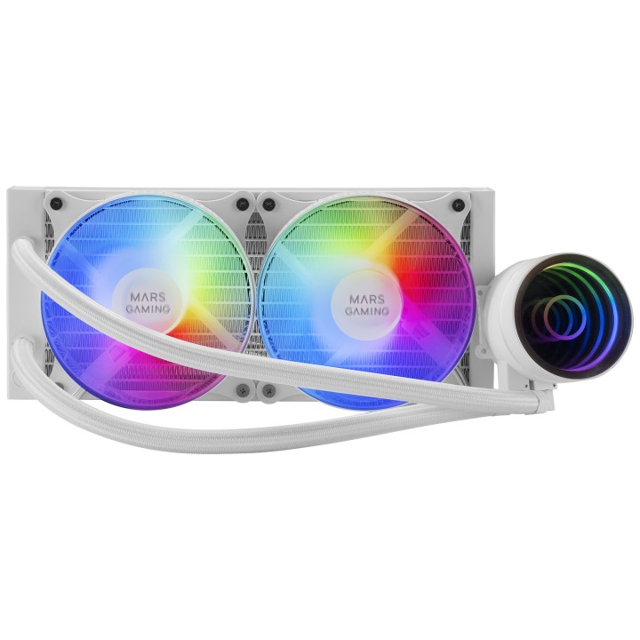 Ref. Líq. CPU Mars Gaming 400W FRGB Blanca (MLONE240W)