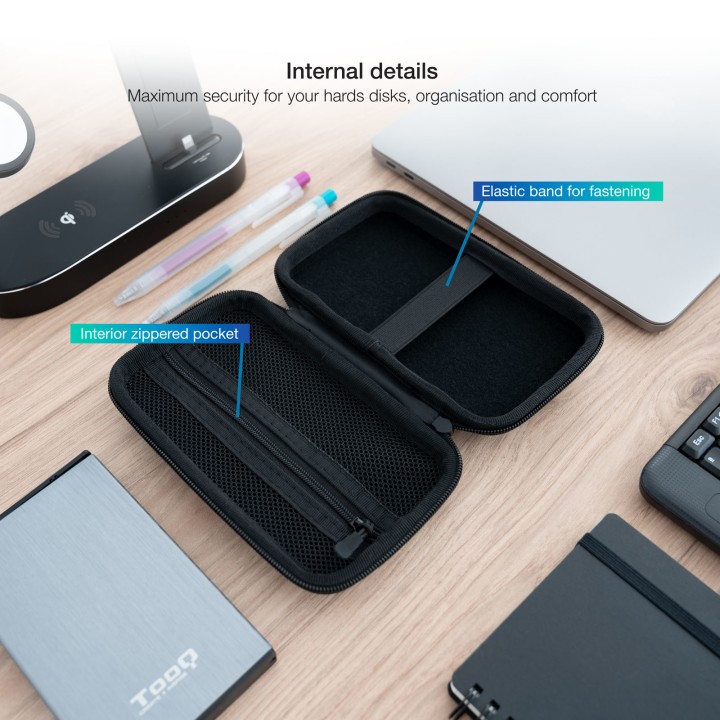 Funda TooQ para Caja Externa 2.5" Negra (TQBC-E2503B)