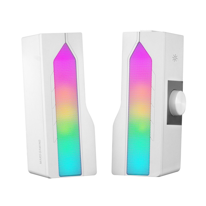 Altavoz Mars Gaming RGB BT 5.0 USB Blanco (MSDUOW)