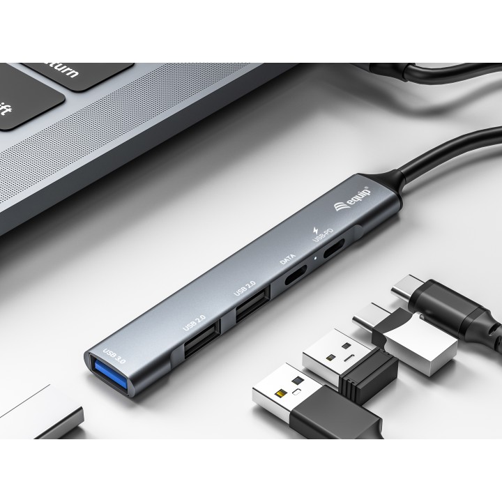 Hub EQUIP USB-C a 2xUSB 2.0 1xUSB-A 2xUSB-C (EQ128962)
