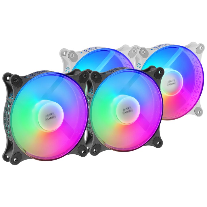Ventilador Mars Gaming 120mm FRGB Kit 2 Negro (MFDUO)
