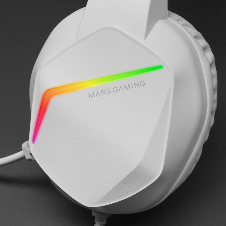 Auric+Micro Mars Gaming FRGB 3.5mm USB Blancos (MH122W)