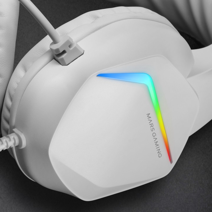 Auric+Micro Mars Gaming FRGB 3.5mm USB Blancos (MH122W)
