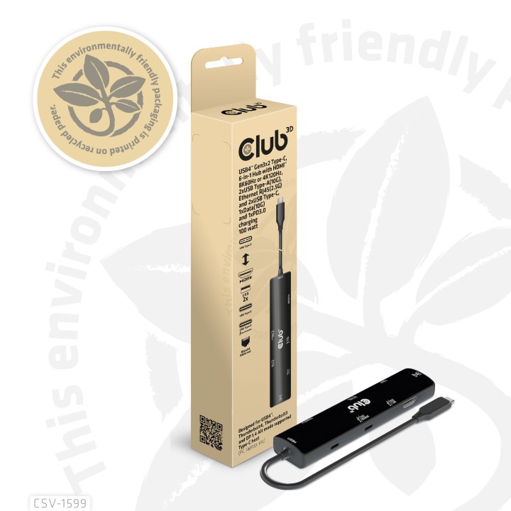 Docking Club 3D USB4 a USB-A/C/HDMI/RJ45 (CSV-1599)