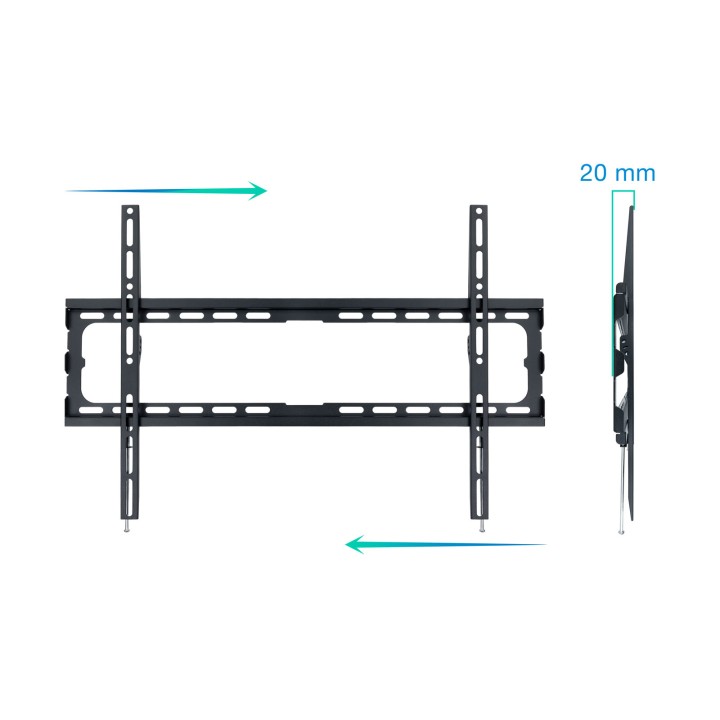 Soporte de Pared TOOQ 32"-80" 45Kg Negro (LP1080F-B)