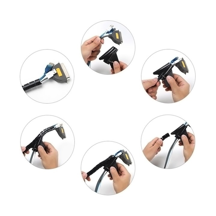 Organizador de Cables AISENS 25mm 2m Negro (A151-0604)
