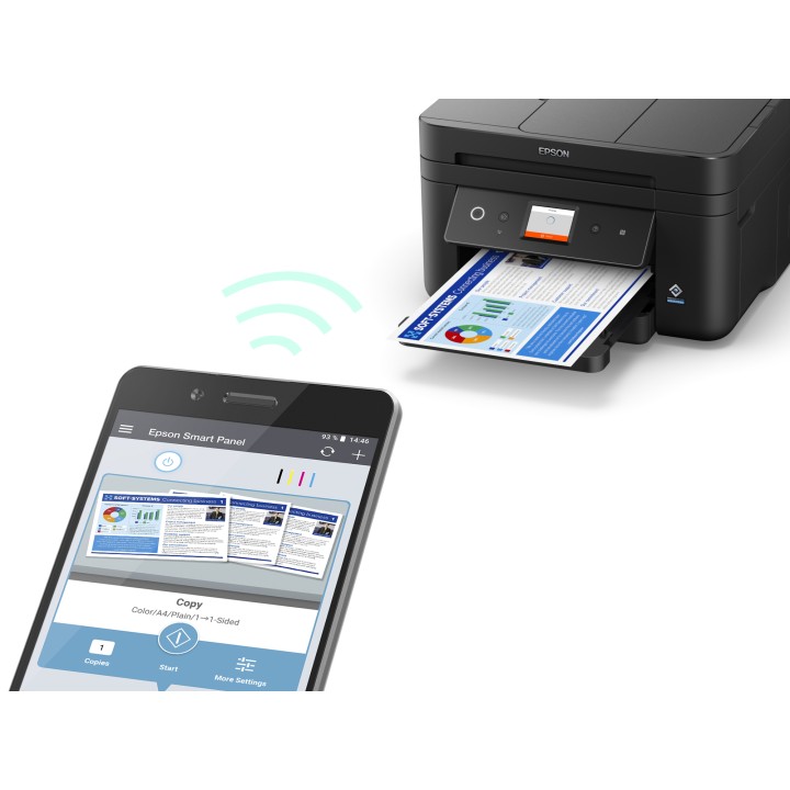 Multif Epson WF-2885DWF A4 Color Fax Negra (C11CG28408)
