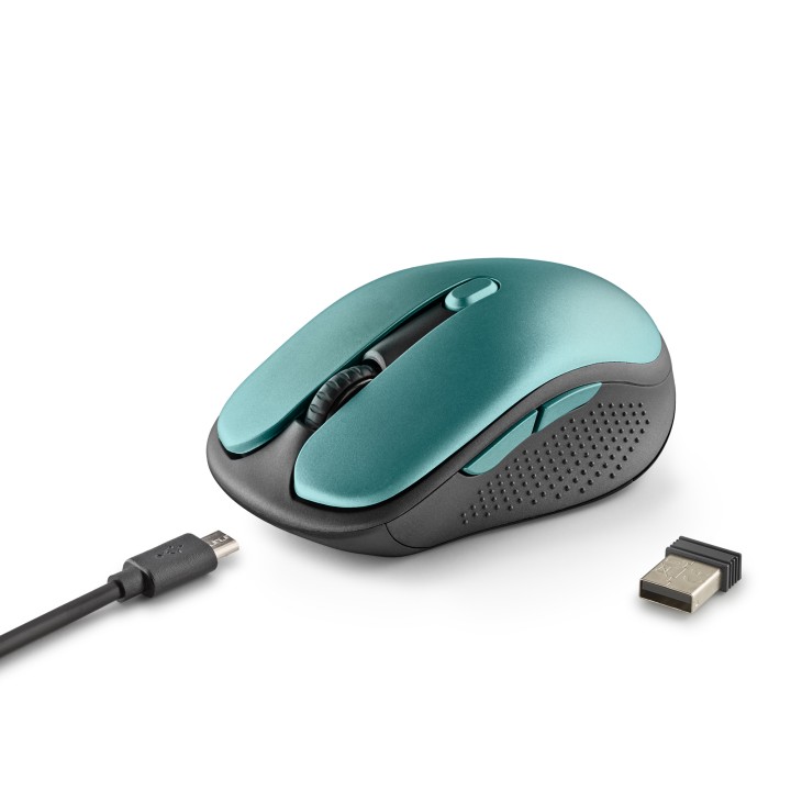 Ratón NGS Óptico RF 2.4GHz 1600dpi Azul (EVORUSTICE)