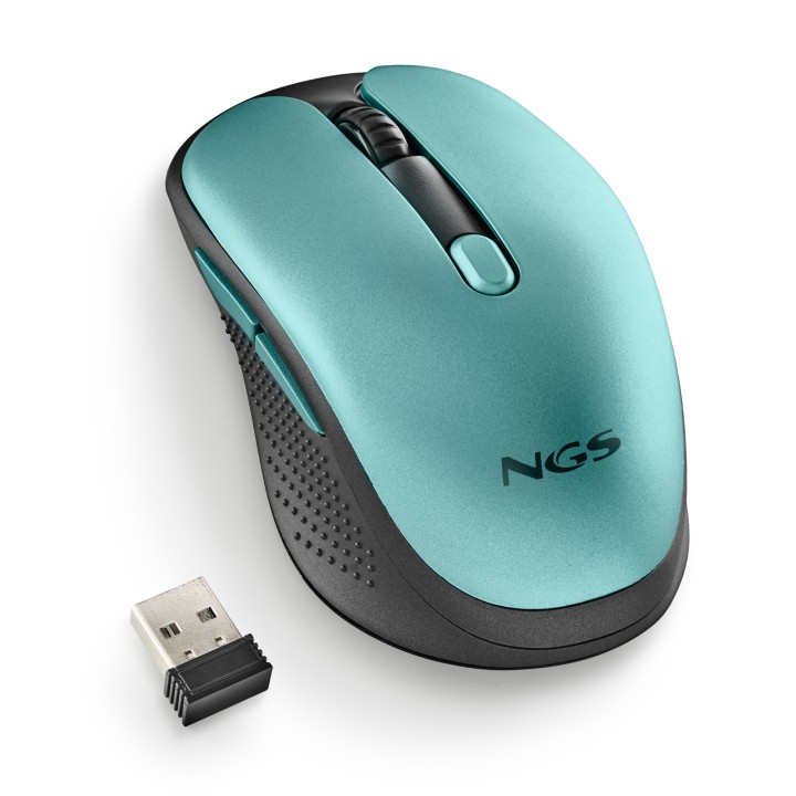 Ratón NGS Óptico RF 2.4GHz 1600dpi Azul (EVORUSTICE)