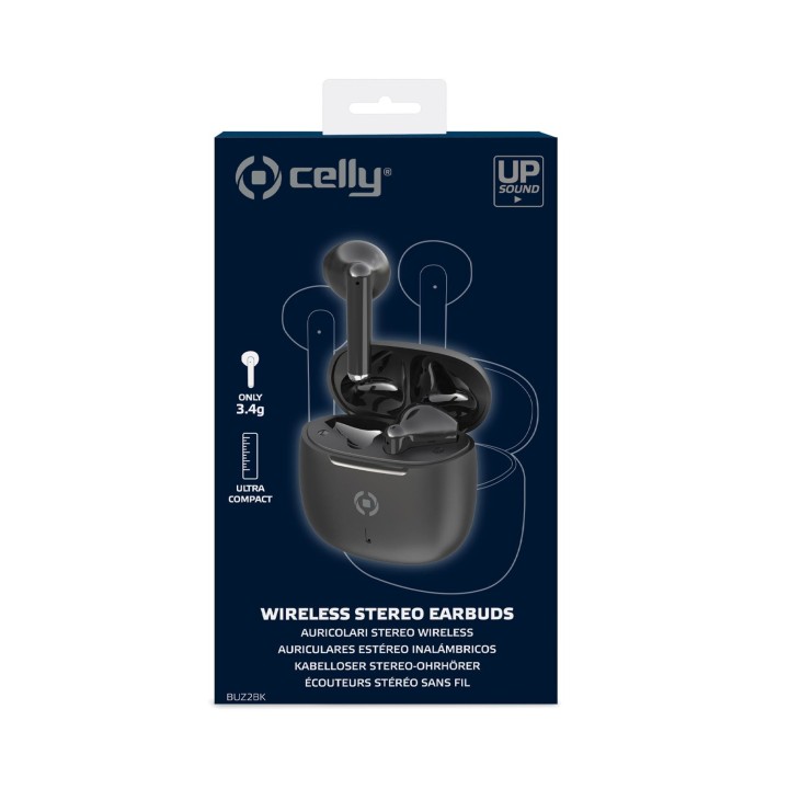 Auriculares CELLY Earbuds TWS Bluetooth Negros (BUZ2BK)