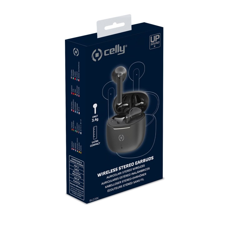 Auriculares CELLY Earbuds TWS Bluetooth Negros (BUZ2BK)