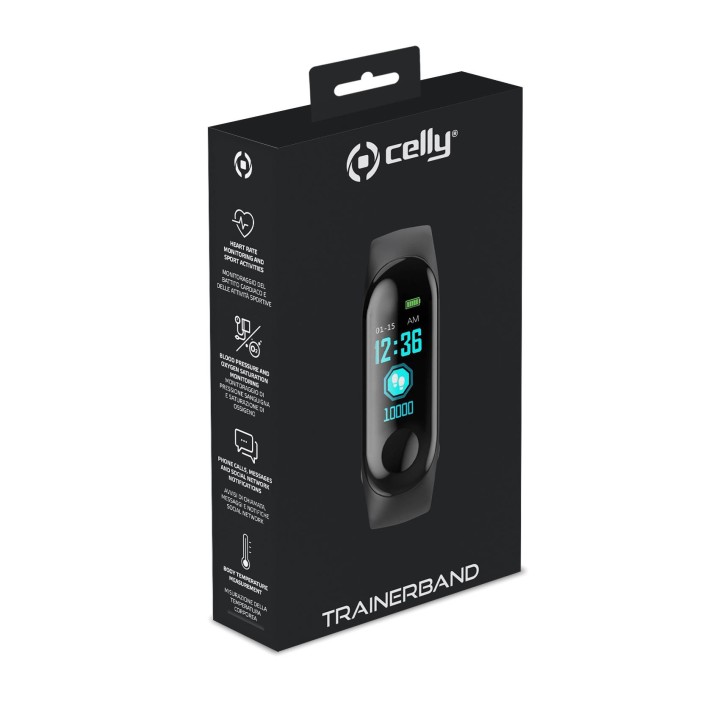 SmartBand CELLY Trainer 0.96" Negro (TRAINERBANDBK)
