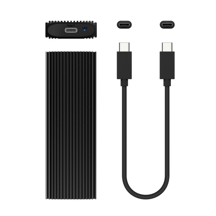 Caja AISENS SSD M.2 NVMe USB-C 3.1 Negra (ASM2-022B)