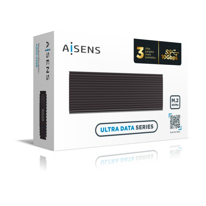 Caja AISENS SSD M.2 NVMe USB-C 3.1 Negra (ASM2-022B)