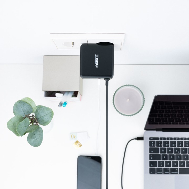 Cargador TooQ 65W USB-C PD 3.0 Negro (TQLC-USBC65PD)