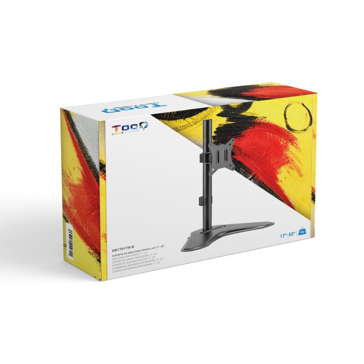 Soporte Mesa TooQ 17"-32" Gira/Inclina 9Kg (DB1701TN-B)