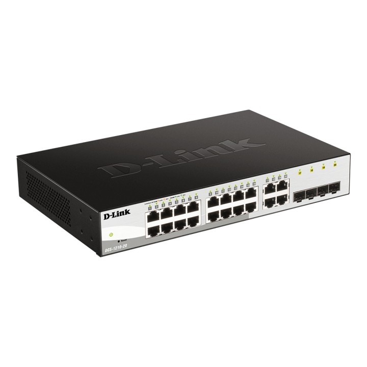 Switch D-Link 16xRJ45 GbE 4SFP Rack 1U (DGS-1210-20/E)