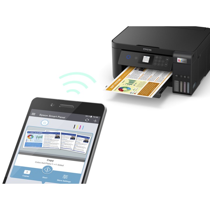 Multif Epson EcoTank ET-2851 A4 Color Negra(C11CJ63407)