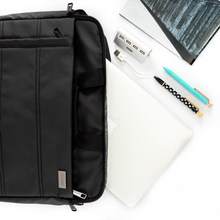 Maletín NILOX Style 15.6" Poliéster Negro (NXB021)