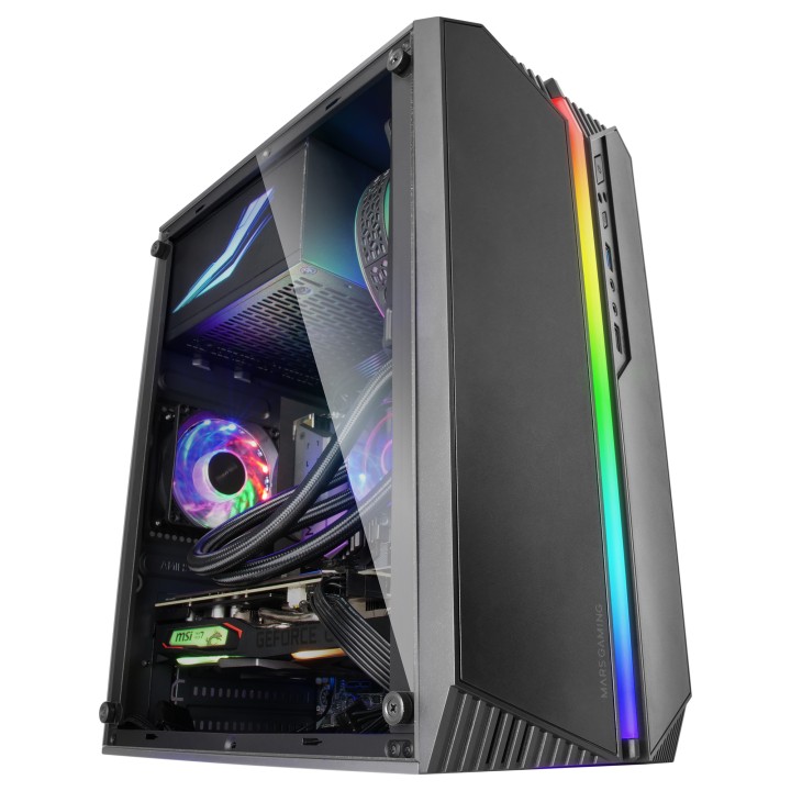Caja Compacta Mars Gaming ARGB S/F mATX Negra (MCS1)