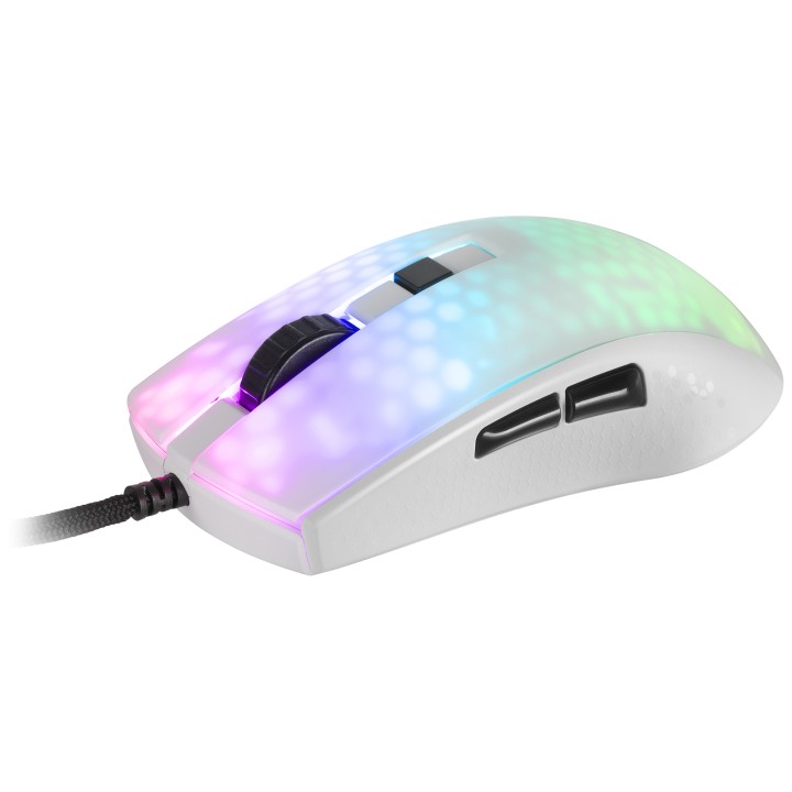 Ratón Mars Gaming Óptico 12800dpi Blanco (MMRW)